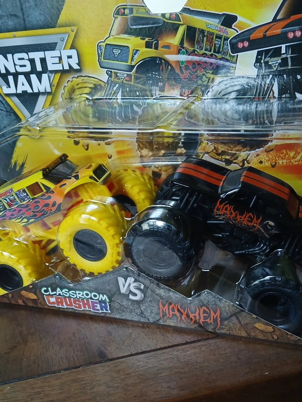 Classroom Crusher & Max-D Monster Truck Toy Set - Yellow & Black
